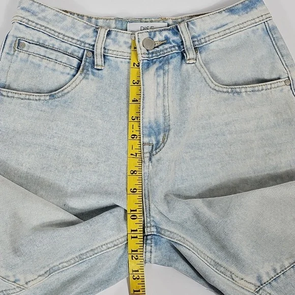 Rise Supply Co Womens High Rise Baggy Denim Shorts Jorts Light Wash 9 Streetwear - Picture 7 of 10